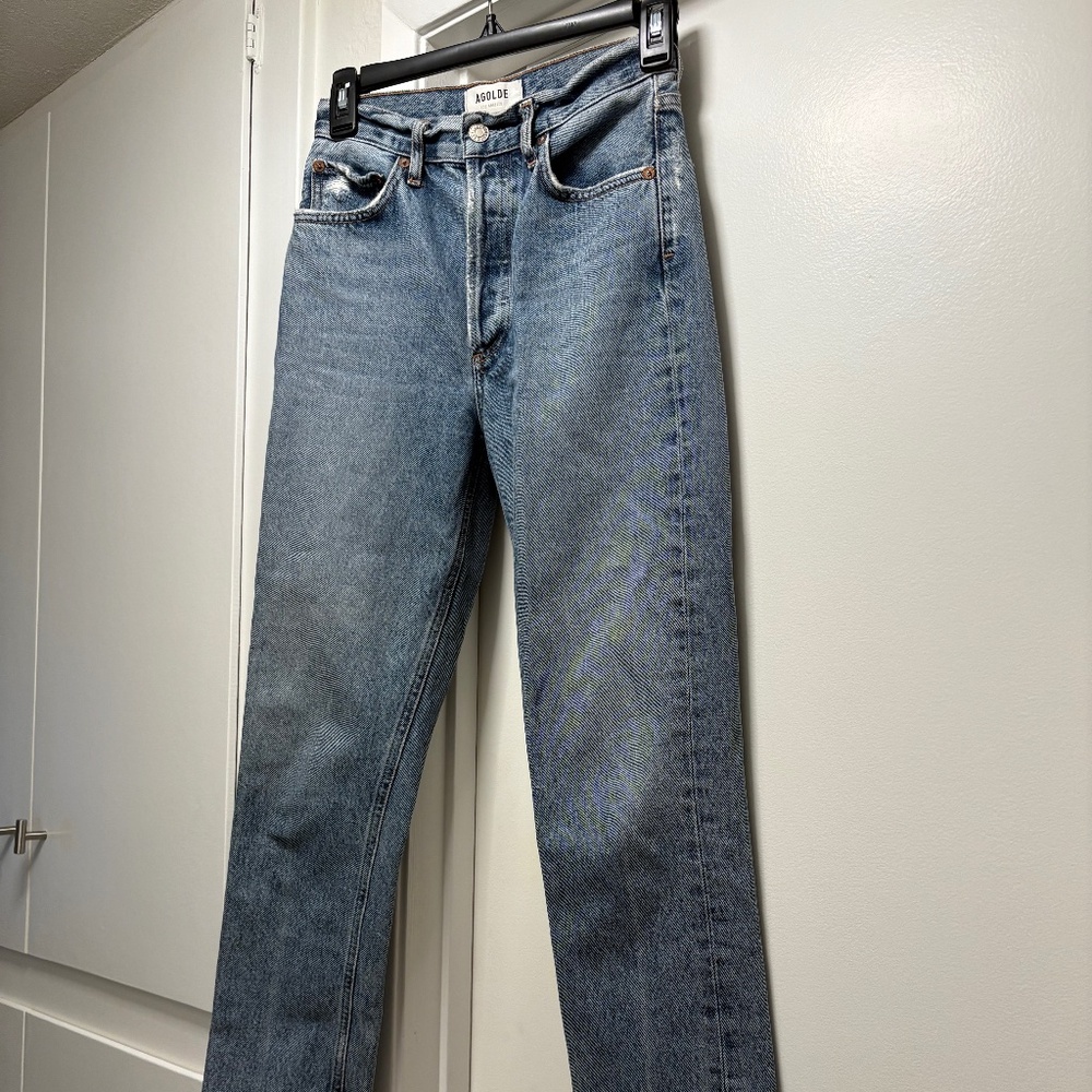 Agolde jeans - “Riley” - destroyed hems - size 23